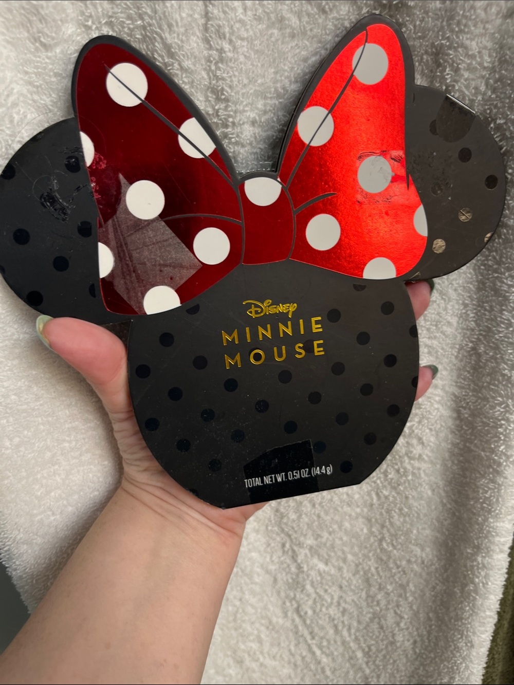 Disney Minnie Mouse Polka Dot Bow Compact - Black & Red